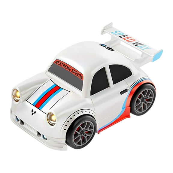 White Smart Induction Drift Car Toy With Sound And Light Feature Three Play Modes For Children'S Interactive Play And Desktop Activity For Entertainment And Engagement