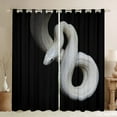 thumbnail image 1 of White Snake Curtains & Drapes,3D S-Shaped Dragon Reptile Window Treatments,African Tropical Desert Animals 30%-50% Blackout Curtains, 1 of 6