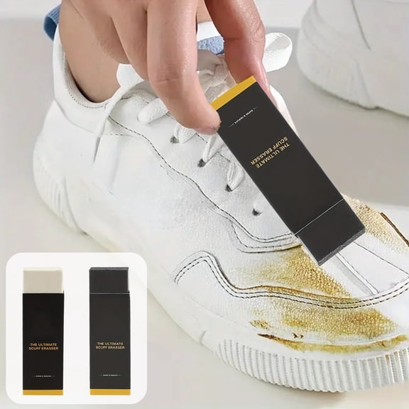 White Sneaker Cleaning Eraser, Suede & Nubuck Shoe Instant Stain Remover, No Residue Portable Travel-Friendly Shoe Care Tool for Shoe Surface Dirt Removal, White