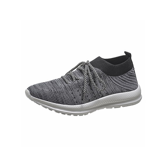 White Sneakers for Women Lace Up Shoes Wide Width Running Athletic Shoes Comfort Trainers Non Slip Black Gray 7.5