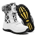 thumbnail image 1 of White Snow Boots for Women Waterproof Outdoor Hiking Shoes Winter Warm Mid Calf Boots, 1 of 6