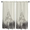 thumbnail image 1 of White Snow Cable Car Ski Mountain Sketch Window Curtains for Living Room the Bedroom Home Interior Kids Room Decor Drapes, 1 of 6