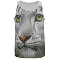 thumbnail image 1 of White Snow Leopard Face All Over Adult Tank Top - 2X-Large, 1 of 2