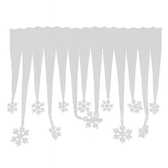 White Snowflake Ice Strip Christmas Xmas Decoration Ornament Festival Party Decoration