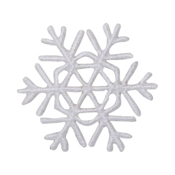 White Snowflake - Iron on Applique/Embroidered Patch