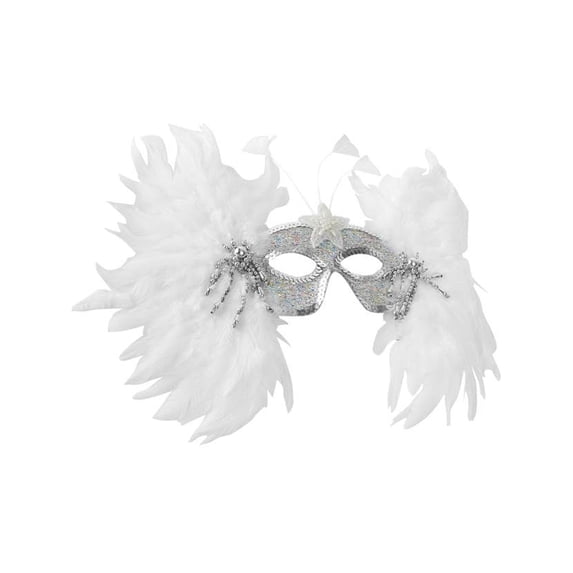 White Snowflake Mardi Gras Mask - Walmart.com