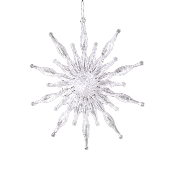 White Snowflake Ornaments Craft Christmas Decoration for Parties Window Home Style D