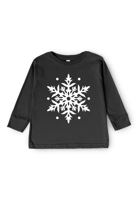 White Snowflake - Youth Long Sleeve Graphic T-Shirt