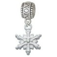 thumbnail image 1 of White Snowflake with Clear Crystal - Mom Charm Bead, 1 of 1