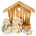 thumbnail image 1 of White Snowman Nativity 4 x 4.5 Resin Stone Decorative Tabletop Figurine, 1 of 1