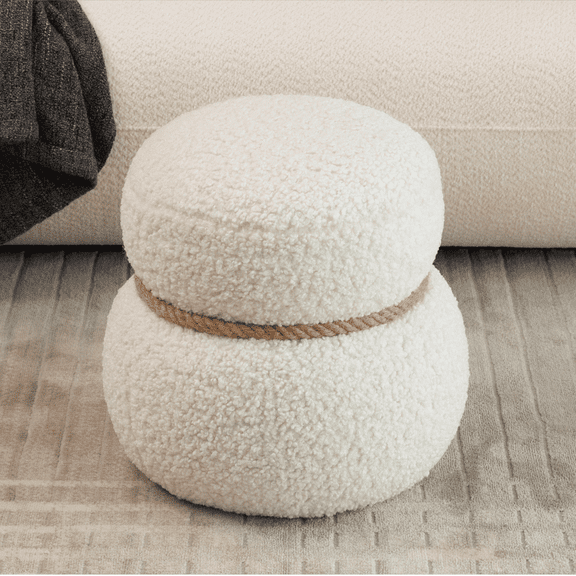 White Snowman Stool: Plush, Playful, & Perfect for Any Space