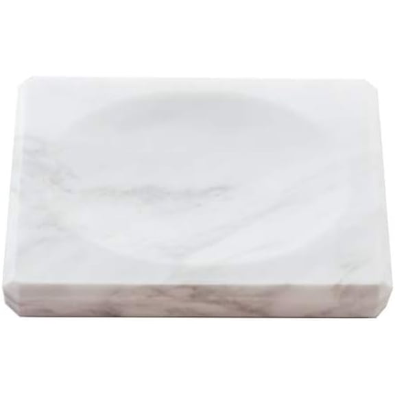 White Soap Dish Tray Marble Soap Holder Trinket Plate for Bathroom Sink Kitchen Countertop Bedroom Vanity Bathroom Accessory Rectangular$$Home Decor, Kitchen, & Other
