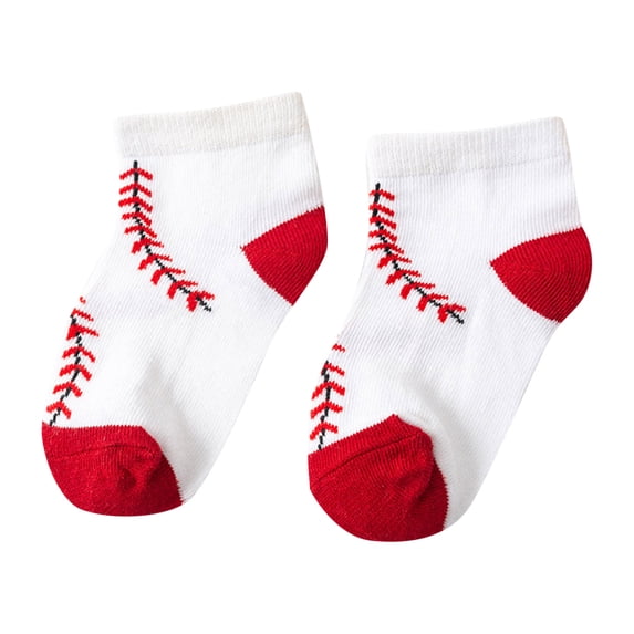 White Socks Children Socks Fashion Trend New Pattern Football Baseball Football Pattern Summer Thin Comfortable Cute Socks