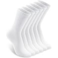 thumbnail image 1 of White Socks for Women Crew: Mid High Length for Boots, Sneakers, Loafer, 1 of 1