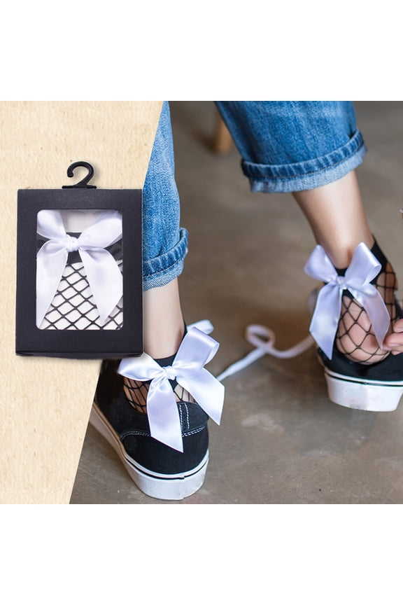 White Socks for Women Ruffle Fishnet Ankle High Socks Mesh Lace Fish Net Short Socks on Sale Clearance
