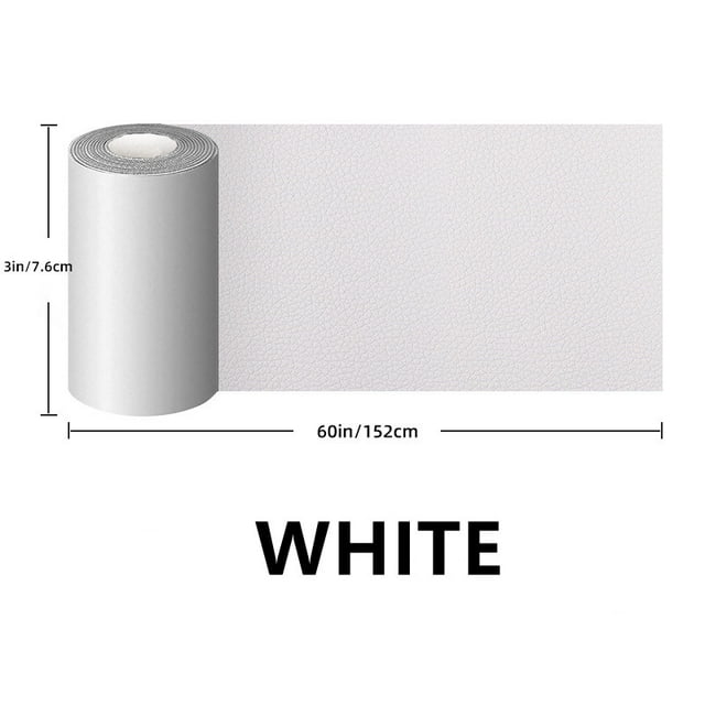 White Sofa Leather Repair Patch Tape 3x60 Inches Self Adhesive Patches
