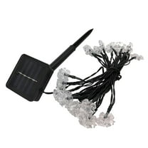 White Solar-Powered Christmas Fairy Lights With 20 Leds For Holiday Display Crafted From Plastic With Two Modes For Nighttime Glow