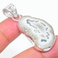 thumbnail image 1 of Natural White Solar Quartz Gemstone 925 Sterling Silver Pendant 1.85", 1 of 1
