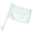 thumbnail image 1 of White Solid Color Double-Sided Car Flag, 1 of 1