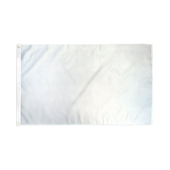 White Solid Color Flag 2x3ft Poly