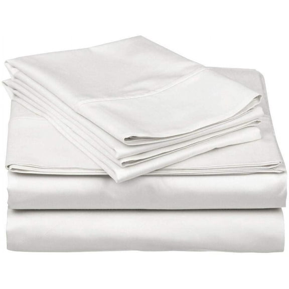 White Solid Full (54"x 72") Size Sleeper Sofa Bed Sheet Set - Luxury 100% Egyptian Cotton - 800 Thread Count - Fits Mattresses Up to 5" Inches Deep Pocket