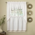 thumbnail image 1 of White Solid Opaque Rib Cord Kitchen Curtains Choice Of Tiers Valance Or Swag, 1 of 1