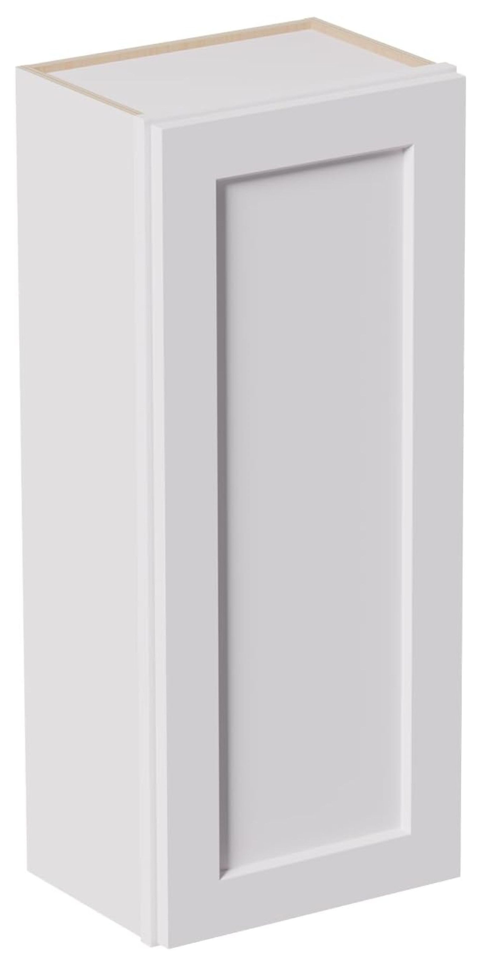 White Solid Wood Single Door Wall Cabinet 1 Door and 3 Shelves for ...