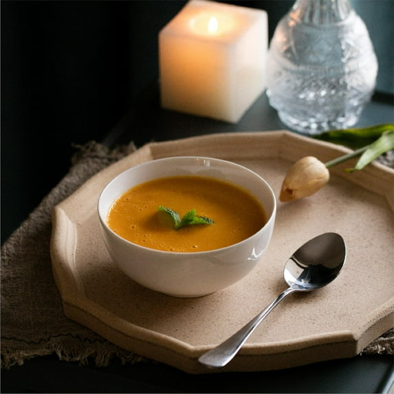 White Soup Bowls Set of 12, 16 Ounces Porcelain Dishes for Soup, Rice, Salad, Noodle, Microwave & Dishwasher Safe