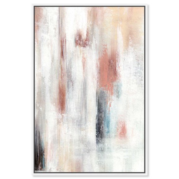 White Space Canvas Print Pastel Decor by Art Remedy, White Frame, 36 x 54