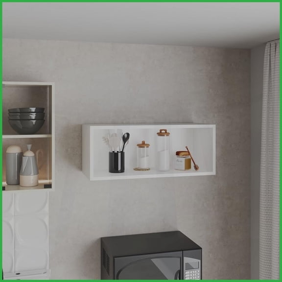 White Space-Saving Coffee Table with Shelf – 4 Sturdy Legs, Easy Assembly for Small Living Rooms