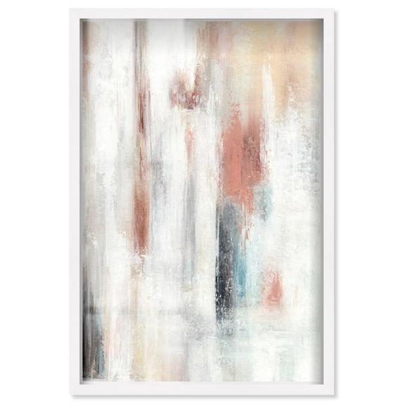 White Space Shadowbox Print Pastel Decor by Art Remedy, White Frame, 16 x 24