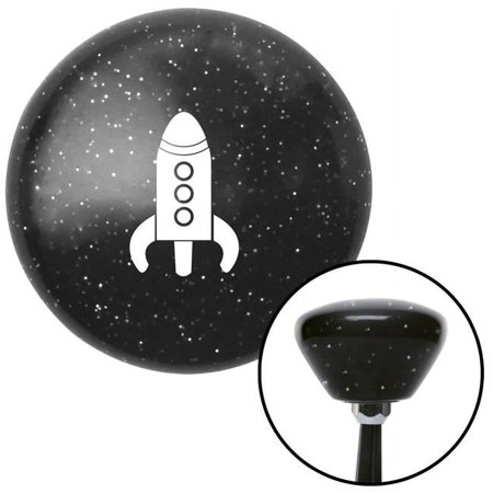 White Space Ship Black Retro Metal Flake Shift Knob with M16 x 1.5 Insert Shifter Brody