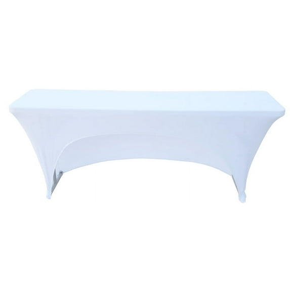 Lavender Spandex 6 Foot x 18 Inches - Narrow Classroom Open Back Rectangular Training Table Fitted Tablecloth