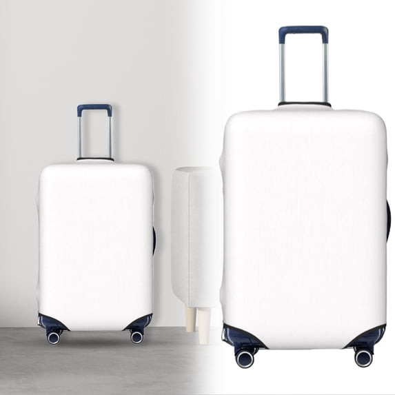 White Spandex Luggage Protective Cover - Stretch Suitcase Sleeve for 18-20 Inch Trolley Bags, Anti-Scratch Dustproof Travel Accessory