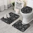 thumbnail image 1 of White Spider Webs and Spiders Bathroom Rugs Sets 3 Piece,Toilet Cover Set,Absorbent Non Slip Bathroom Mats Sets with U-Shaped Contour Rug Toilet Rug Set, 1 of 5