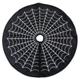 thumbnail image 1 of White Spiderweb Halloween Tree Skirt Decoration, Spooky Web Tree Apron, Festive Base Cover for Indoor Party, Creepy Atmosphere Tree Mat, 1 of 4