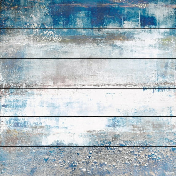 "White Splash" Painting Print on White Wood