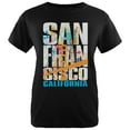 thumbnail image 1 of White Splash San Francisco California Womens T Shirt Black X-LG, 1 of 1