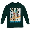 thumbnail image 1 of White Splash San Francisco California Youth Long Sleeve T Shirt Forest Green YLG, 1 of 1