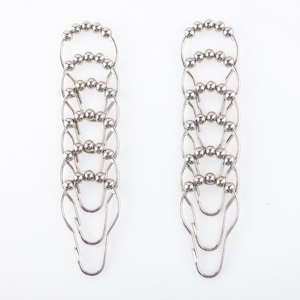 White Split Shower Curtain For Bath Transfer Benches, Polyester Fabric