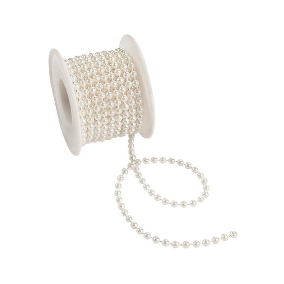 White Spool Of Pearls - Craft Supplies - 1 Piece