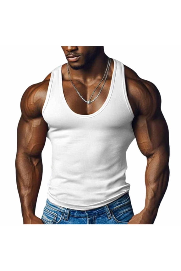 White Sport Athletic Lounge Running Vests for Man Fall Summer Sleeveless Spandex Camisole Tank Plain Top Vest Man 2026 Clothing XL