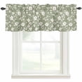 thumbnail image 1 of White Spring Floral Kitchen Valances for Windows, Summer Flowers Sage Green Pastoral Bathroom Window Valances 42x12 Inch Rod Pocket Window Treatments Valance Curtains for Living Room Bedroom Decor, 1 of 9
