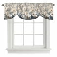 thumbnail image 1 of White Spring Floral Tie Up Valance Curtains for Windows, Kitchen Curtains Window Treatments, Modern Oil Painting Farmhouse Flower Short Window Shades Valances for Bedroom Bathroom Cafe 42"x12", 1 of 8