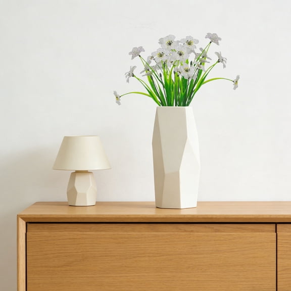 White Spring Grass Violet – Artificial Violet Flowers Bouquet for Home & Wedding Table Decor – Realistic Silk Flowers – Great for Labor Day & Classic