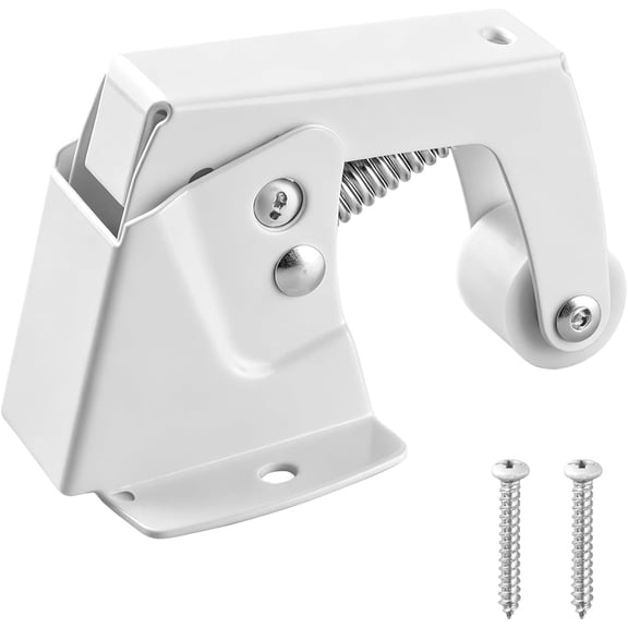 White Spring-Loaded Screen Door Catch,Screen Spring Closer |