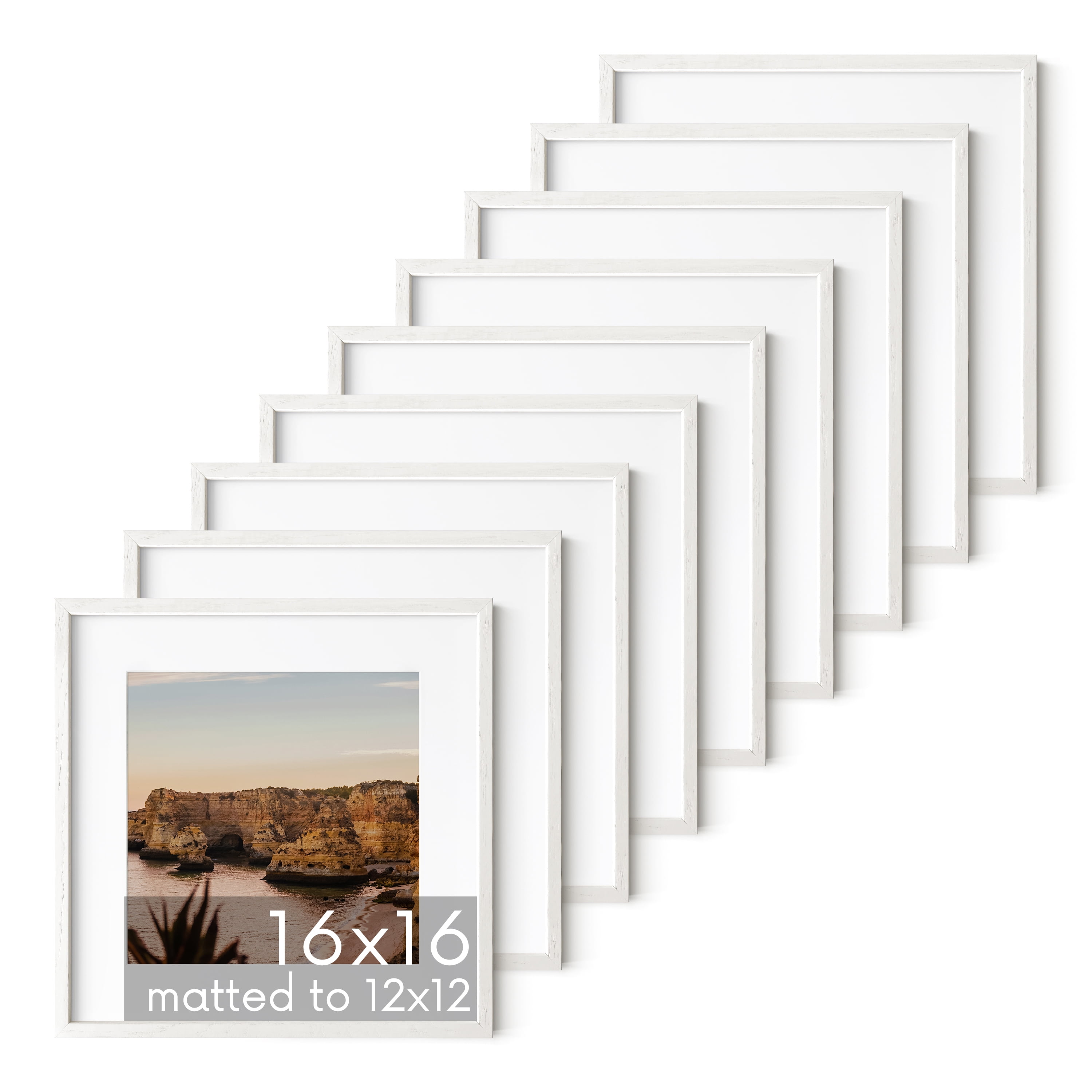 White Square Frames Set of 9 16x16
