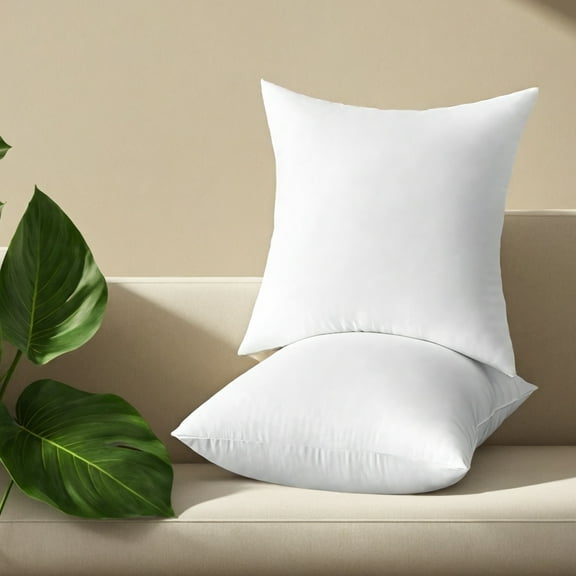 White Square Pillow with Two Bubble Bags - Breathable Cushion Core for Bed, Sofa, and Garden - Hand Washable - OKO-100 Certified