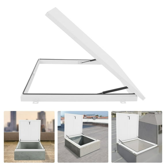 White Square Roof Access Hatch Security Door for Residential Buildings, Commercial Building, Industrial Plants, Warehouse