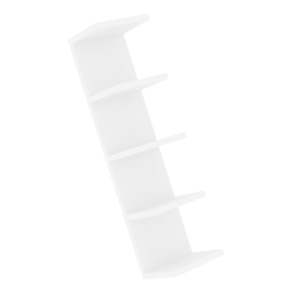 White Square Wall Shelf Set Of 5 Sturdy PVC Shelves For Decoration And Practical Use